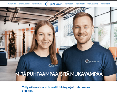 1.12.2025 Sisaryrityksemme Real Clean on avannut uudet kotisivut
